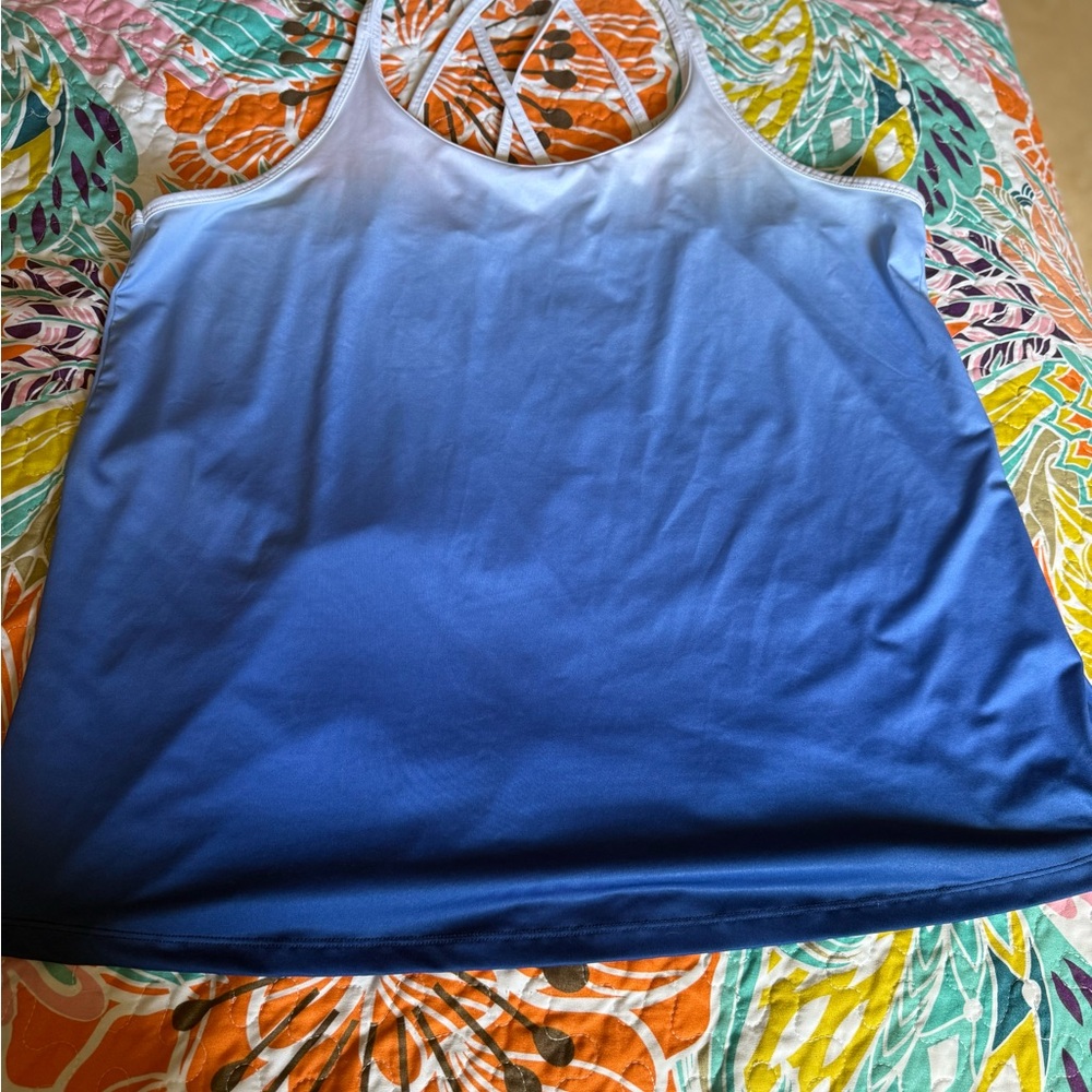 Women's Blue Gradient Tank Top